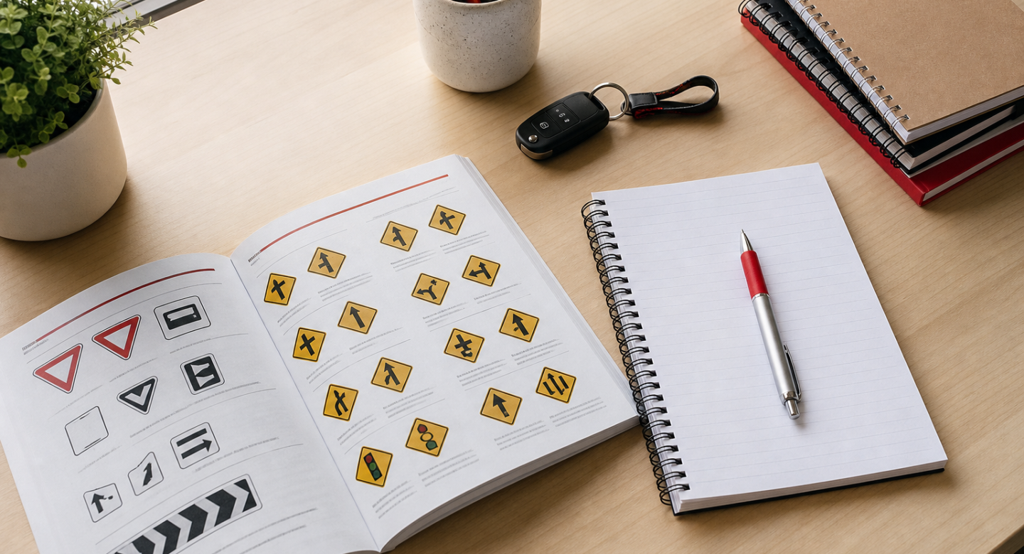 Driver handbook and study materials for an Ontario learner driver.